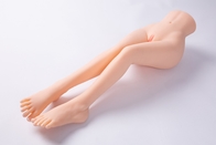 Soft TPE สีขาว 75 ซม. ลำตัวครึ่งตัวที่สมจริงช่องคลอด Anal Sex Leg